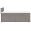 vidaXL Boxspringbett mit Matratze Taupe 90x200 cm Stoff