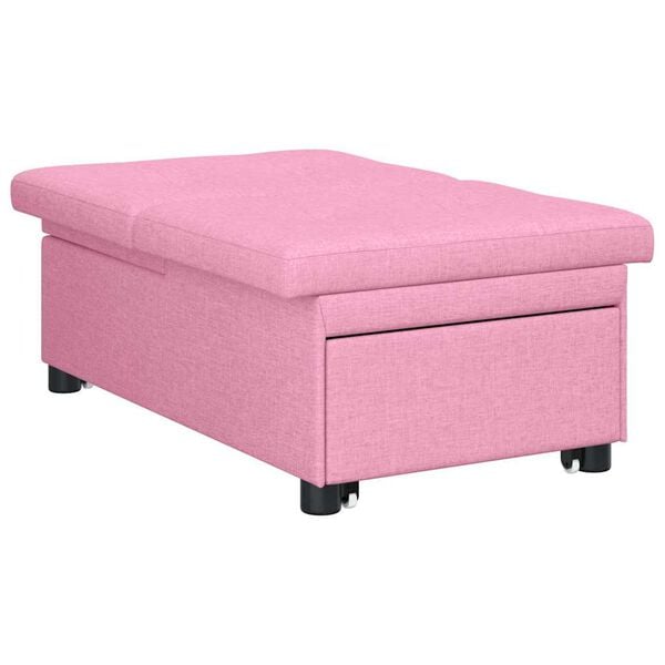vidaXL Schlafsofa Ausziehbar Rosa 194 x 50 x 82 cm Stoff