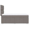 vidaXL Boxspringbett mit Matratze Taupe 100x200 cm Stoff