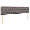 vidaXL Ottoman-Bett mit Matratze Taupe 200x200 cm Stoff