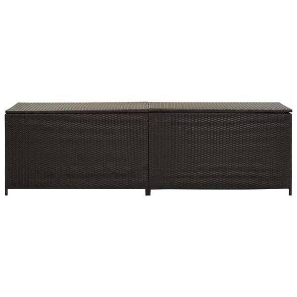 vidaXL Gartenbox Poly Rattan 200x50x60 cm Braun