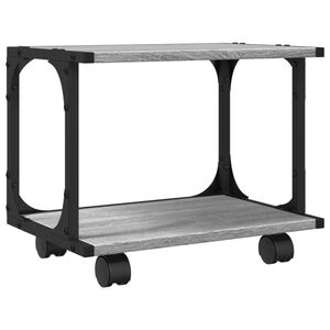 vidaXL Druckerst&auml;nder 2 Ablagen Grau Sonoma 41x28x33,5cm Holzwerkstoff