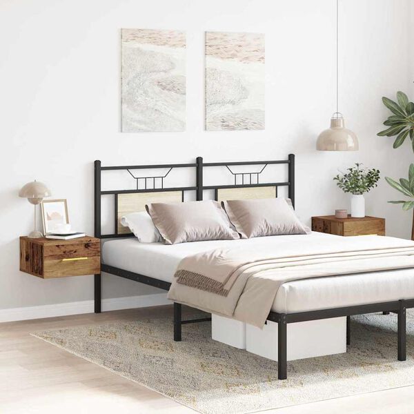 vidaXL Nachttisch 2 pcs Altholz 35 x 35 x 20 cm Holzwerkstoff