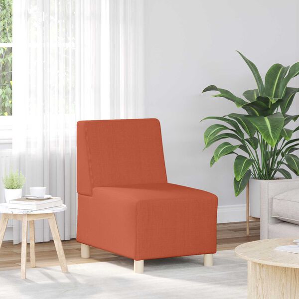 vidaXL | Modulares Armfreies Sofa | Orange 55 x 74 x 82 cm Cordstoff
