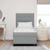 vidaXL Boxspringbett mit Matratze Hellgrau 90 x 190 cm Stoff