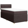 vidaXL Boxspringbett mit Matratze Dunkelbraun 100x200 cm Stoff