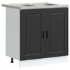 vidaXL Waschbecken-Unterschrank Porto 2 stk. Schwarz 80 x 46 x 81.5 cm