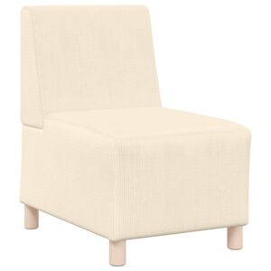 vidaXL | Modulares Armfreies Sofa | Creme 55 x 74 x 82 cm Cordstoff
