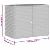vidaXL Gartenschrank Grau 100x55,5x80 cm Poly Rattan