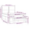 vidaXL Boxspringbett mit Matratze Dunkelgr&uuml;n 140x190 cm Samt