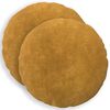vidaXL Kissen 2 stk. HEERLEN Gelb &Oslash; 60 cm Mikrofaser Fleece