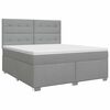 vidaXL Boxspringbett mit Matratze Hellgrau 140 x 200 cm Stoff