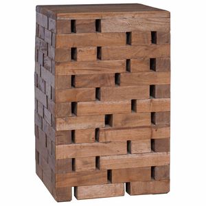vidaXL Hocker Natur 29 x 29 x 48 cm Massivholz Altholz