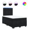 vidaXL Boxspringbett mit Matratze Schwarz 120x190 cm Samt