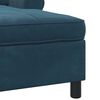 vidaXL Lounge-Liege mit Kissen Blau 91 x 157 x 91 cm Samt