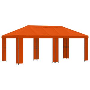 vidaXL Gartenpavillon 6 x 3 m Orange Polyester und Stahl 190 gsm