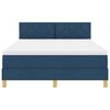 vidaXL LED Boxspringbett mit Matratze mit LED Blau 160 x 200 cm Stoff