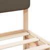 vidaXL Bettgestell mit gepolstertem Kopfteil Taupe 100 x 200 cm