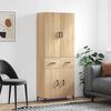 vidaXL Highboard Sonoma-Eiche 69,5x34x180 cm Holzwerkstoff