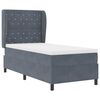 vidaXL Boxspringbett mit Matratze Dunkelgrau 190 x 90 cm Samt