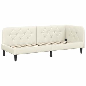 vidaXL Eckbettgestell Creme 80 x 200 cm Samt