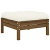vidaXL 3-tlg. Garten-Lounge-Set mit Creme Kissen Massivholz Kiefer