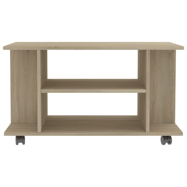 vidaXL TV-Schrank mit Rollen Sonoma-Eiche 80x40x45 cm Holzwerkstoff