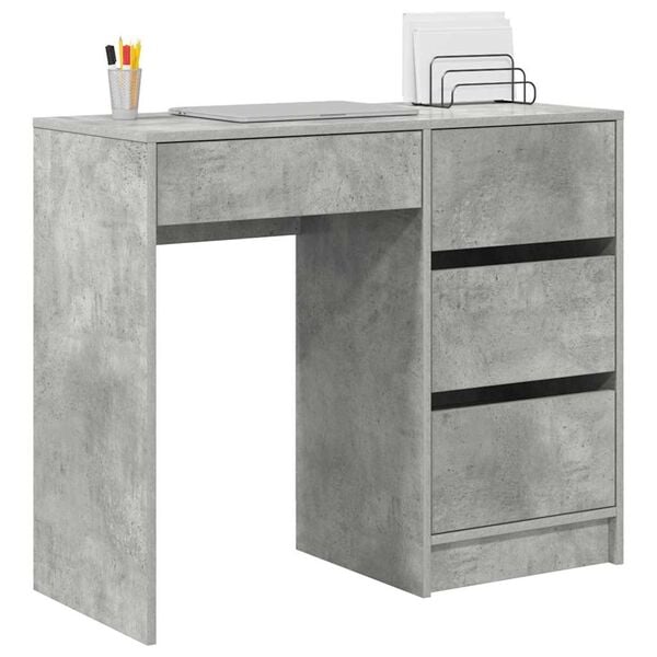 vidaXL Schreibtisch Betongrau 90 x 37.5 x 75 cm Holzwerkstoff