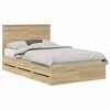 vidaXL Bettrahmen Sonoma-Eiche 120 x 190 cm Ingenieurs Holz