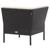 vidaXL 6-tlg. Garten-Lounge-Set mit Auflagen Poly Rattan Schwarz
