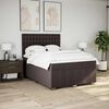 vidaXL Boxspringbett mit Matratze Dunkelbraun 140x190 cm Stoff