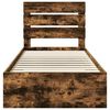 vidaXL Bettrahmen Ger&auml;ucherte Eiche 100 x 200 cm Holzwerkstoff