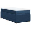 vidaXL Boxspringbett mit Matratze Blau 90x190 cm Stoff