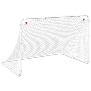 vidaXL Fußballtor Weiß 122 x 81 x 81 cm Stahl
