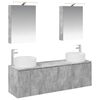 vidaXL Badezimmerschrank-Set 5 stk. Betongrau Holzwerkstoff