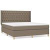 vidaXL Boxspringbett mit Matratze Taupe 180x200 cm Stoff