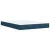 vidaXL Boxspringbett mit Matratze Blau 140x200 cm Samt