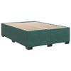 vidaXL Boxspringbett mit Matratze Dunkelgrün 160x200 cm Samt