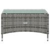 vidaXL 8-tlg. Garten-Lounge-Set mit Auflagen Poly Rattan Grau