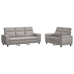 vidaXL Sofa-Set 2 pcs Wolkengrau Stoff