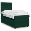 vidaXL Boxspringbett mit Matratze Dunkelgr&uuml;n 90x190 cm Samt