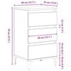 vidaXL Nachttisch mit Schubladen Altholz 45 x 35 x 44 cm Holzwerkstoff
