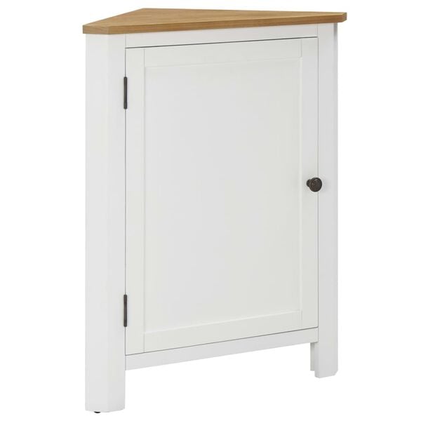 vidaXL Eckschrank 59x45x80 cm Massivholz Eiche