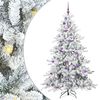 vidaXL K&uuml;nstlicher klappbarer Weihnachtsbaum Wei&szlig; 180 cm PVC und Stahl