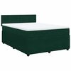 vidaXL Boxspringbett mit Matratze Dunkelgr&uuml;n 140x190 cm Samt