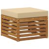 vidaXL Sofagarnituren 5 pcs Natur und Beige Massivholz Akazie