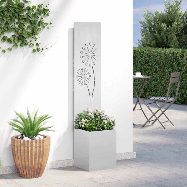 vidaXL Garten Sichtschutz-Leinwand Silber 32 x 150 cm Verzinkter Stahl