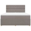 vidaXL Boxspringbett mit Matratze Taupe 180x200 cm Stoff