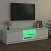 vidaXL TV-Schrank mit LED-Leuchten Wei&szlig; 140x40x36 cm