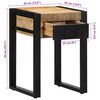 vidaXL Beistelltisch 35x35x50 cm Raues Massivholz Mango